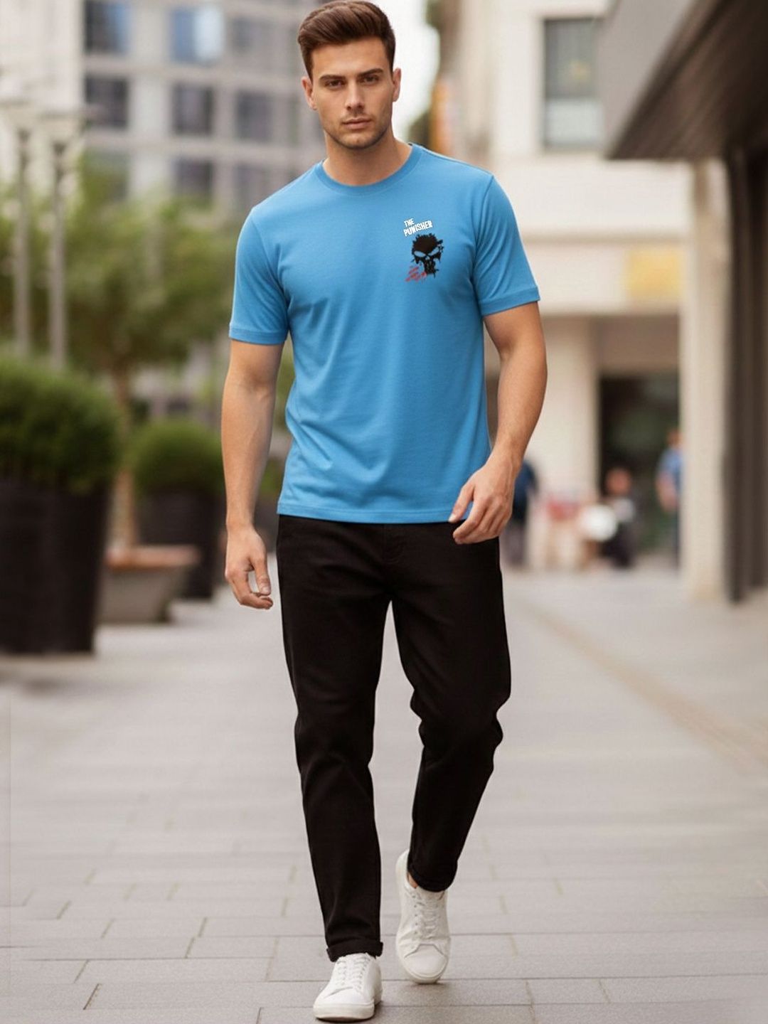 GENSTAR TRENDS Graphic Printed Pure Cotton  T-shirt