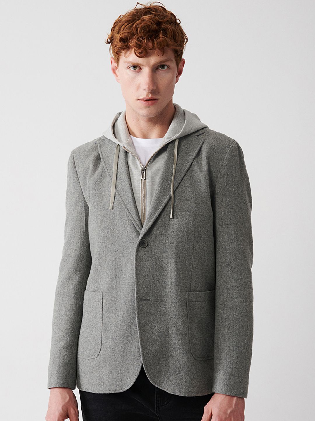AVVA Men Woollen Lightweight Tailored Jacket
