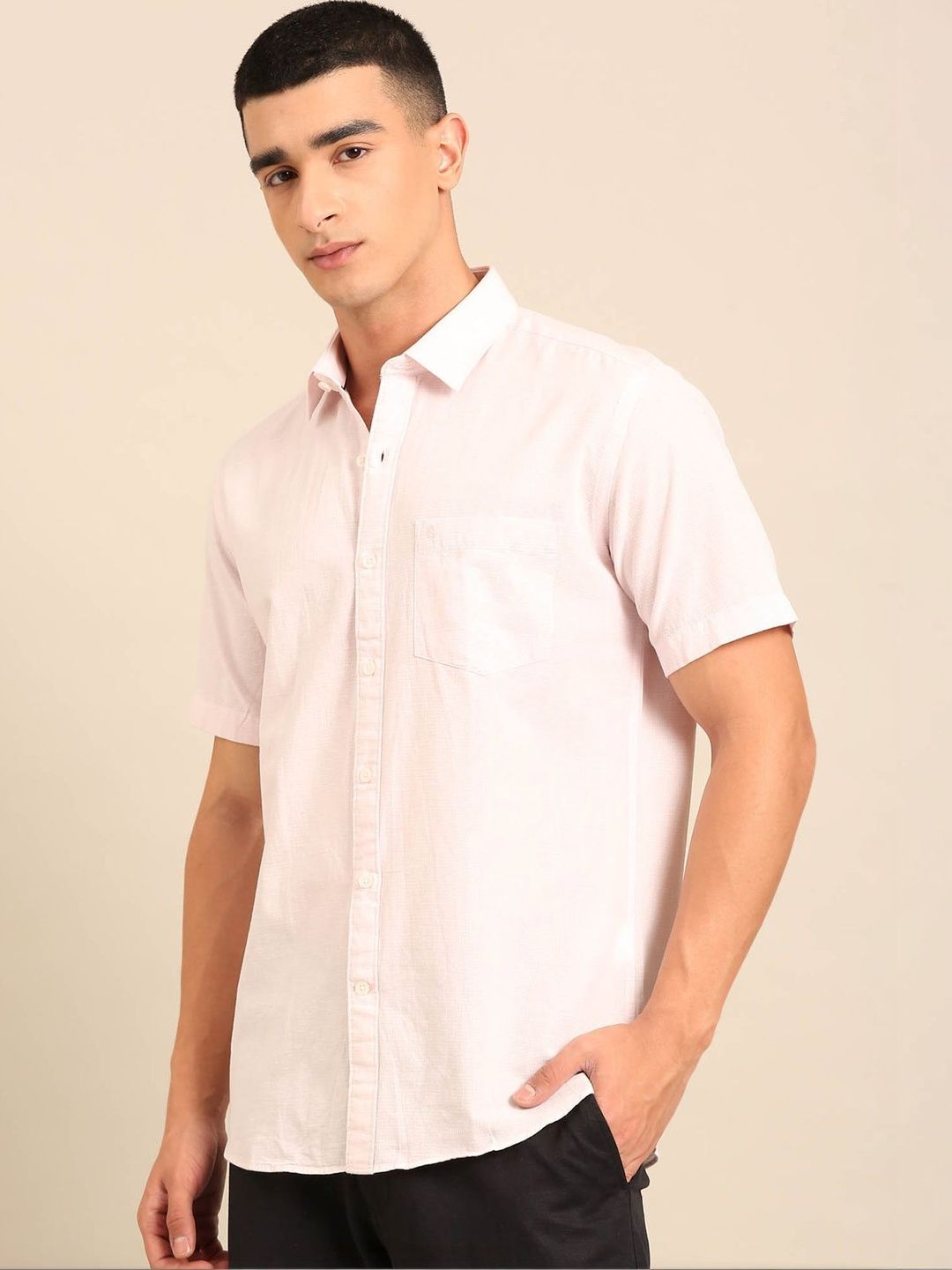 CAVALLO by Linen Club Men Regular Fit Casual Shirt