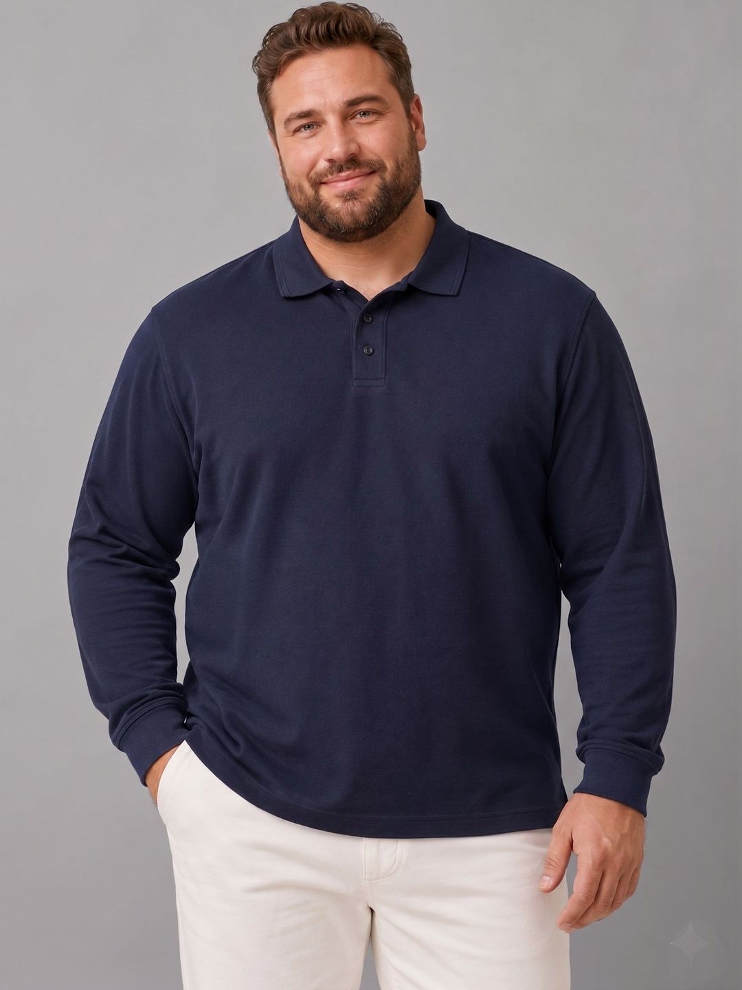The Roadster Lifestyle Co Pure Cotton Polo Collar Oversized Tshirt
