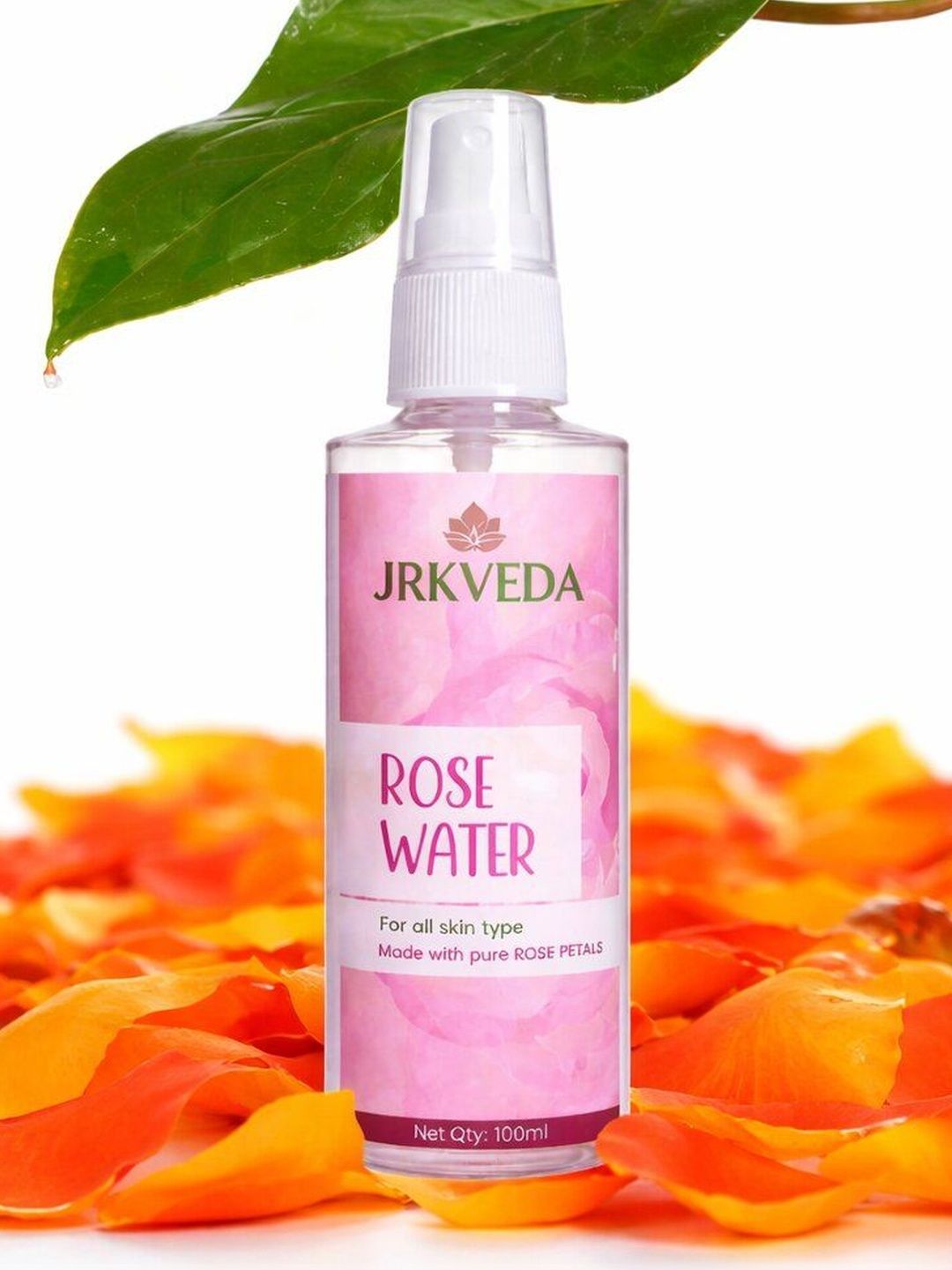 JRKVEDA Pure Rose Petals Rose Water - 100 ml
