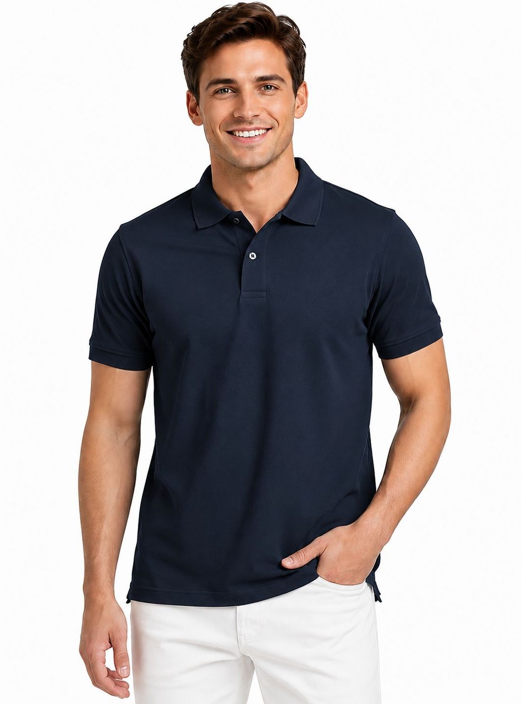 KAVYARA Men Polo Collar T-shirt