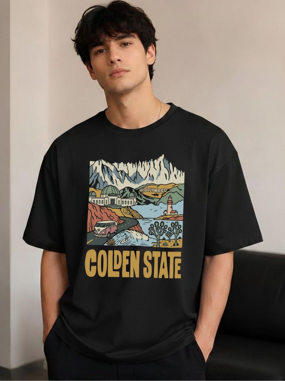 R.Code by The Roadster Life Co. Men Printed T-shirt