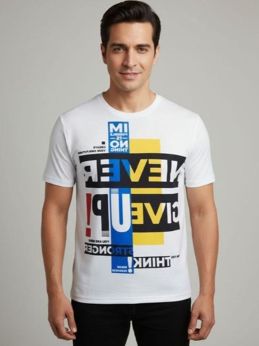 Dezin Men Typography Printed T-shirt