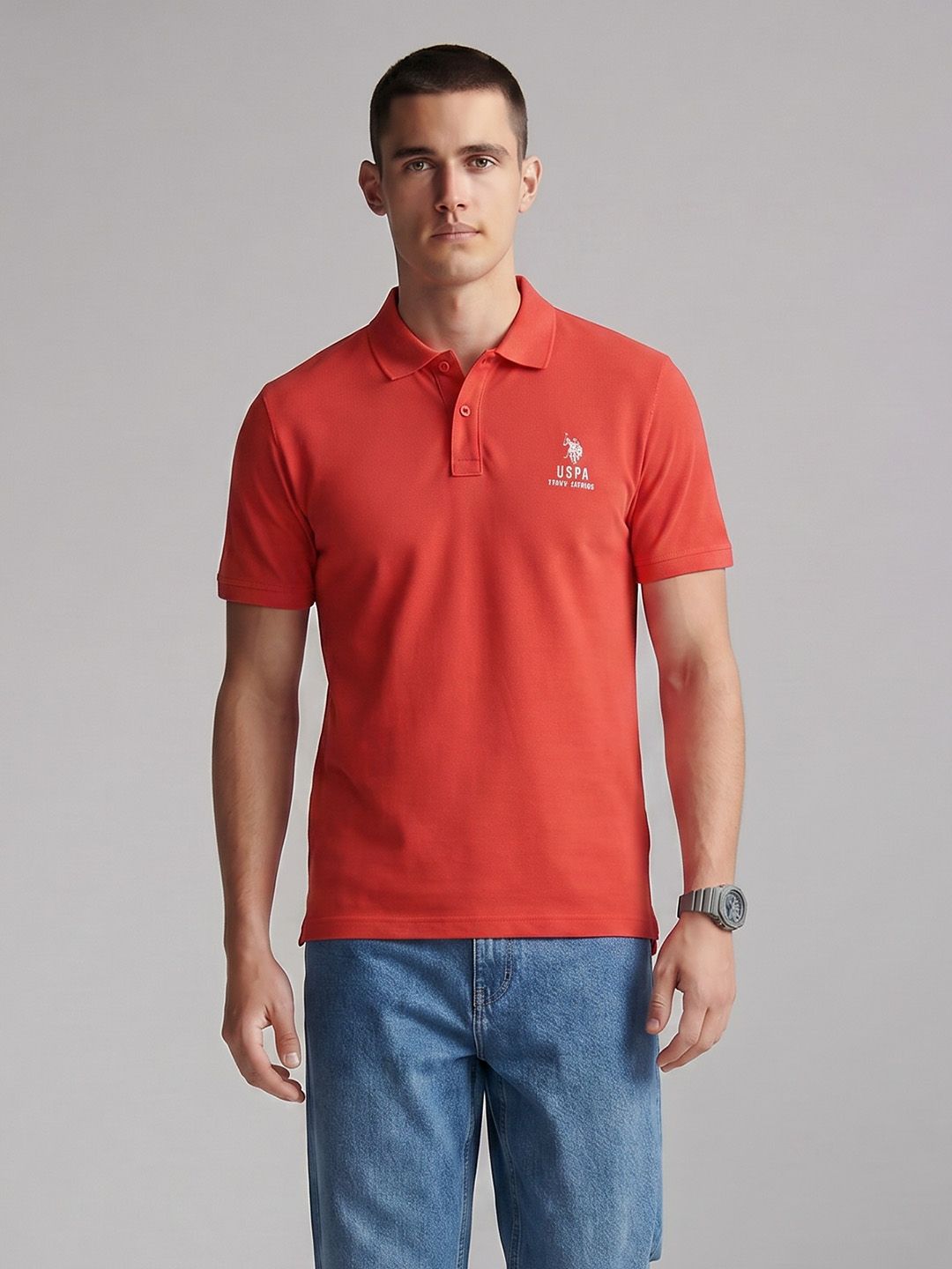 U.S. Polo Assn. Denim Co. Cotton Polo Collar Slim-Fit T-shirt