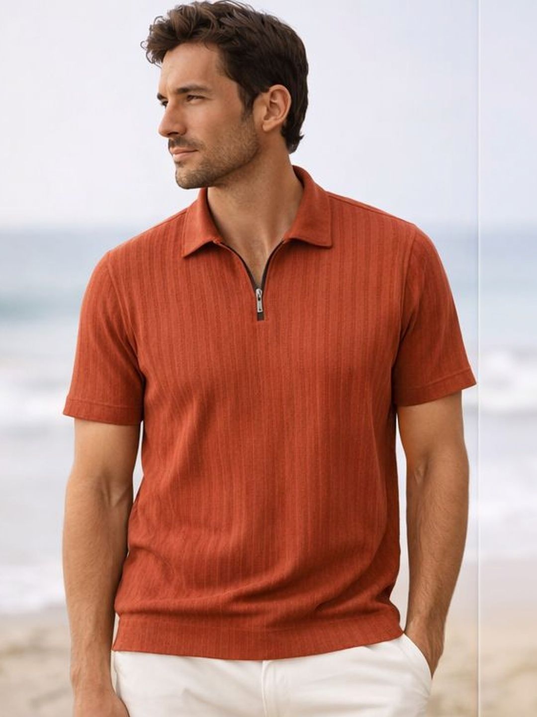 CORSICA Men Polo Collar T-shirt