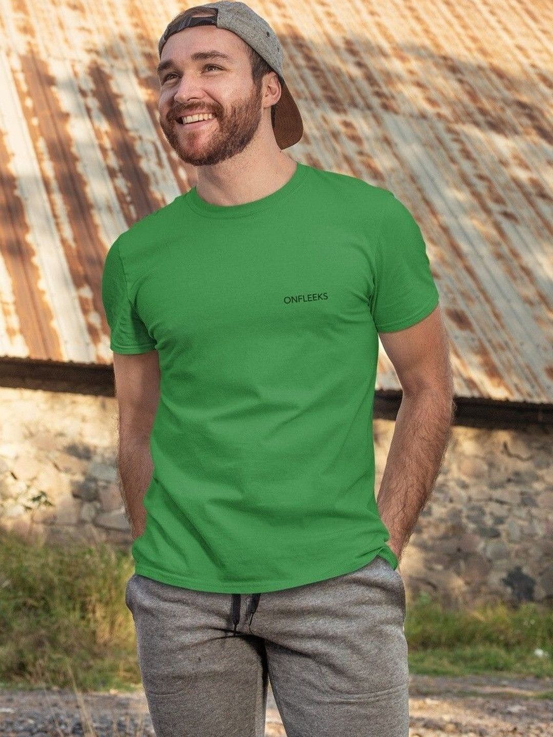 Onfleeks Men Printed Pure Cotton T-shirt