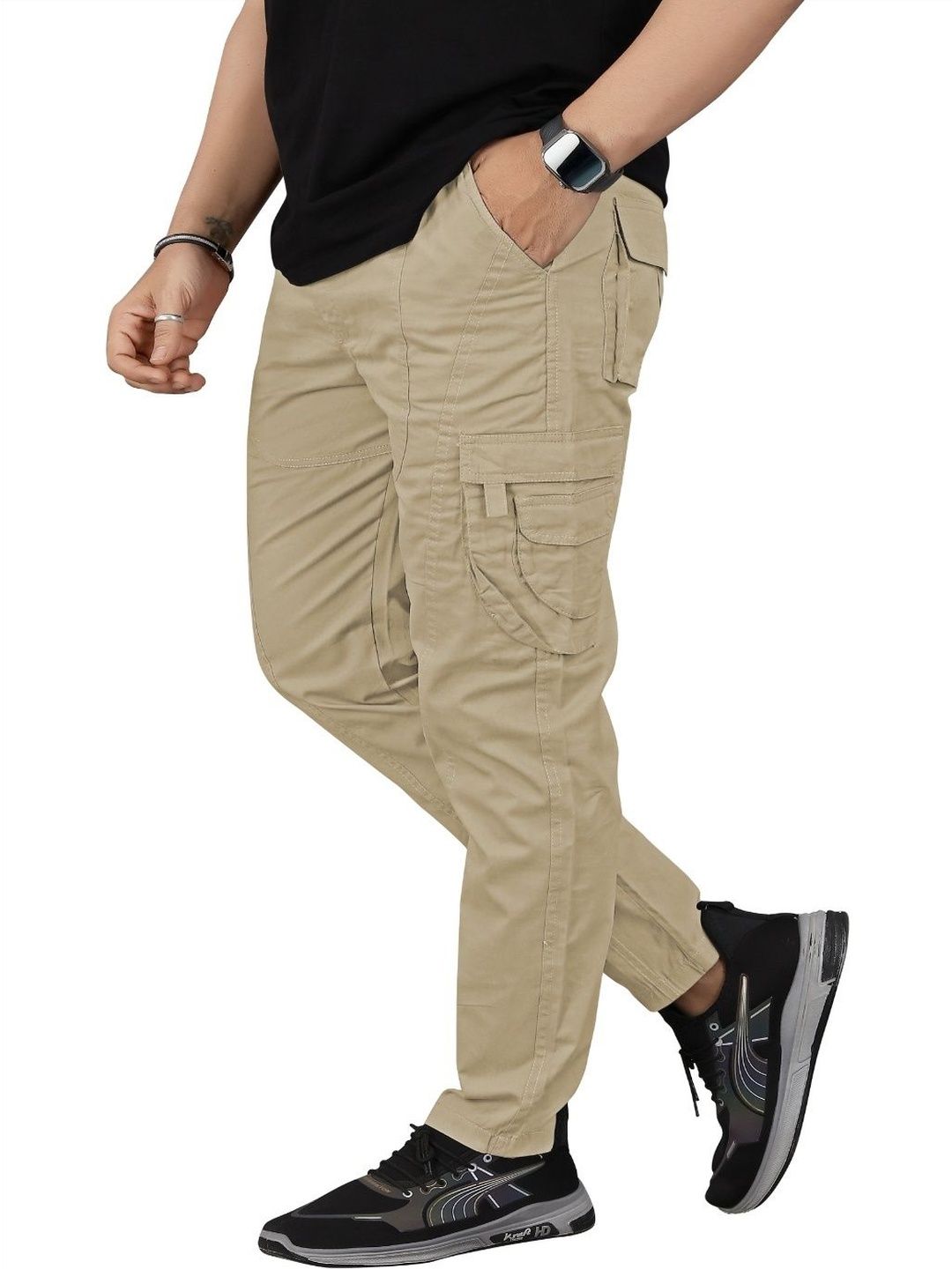 R.Code by The Roadster Life Co. Men Comfort Cargos Trousers