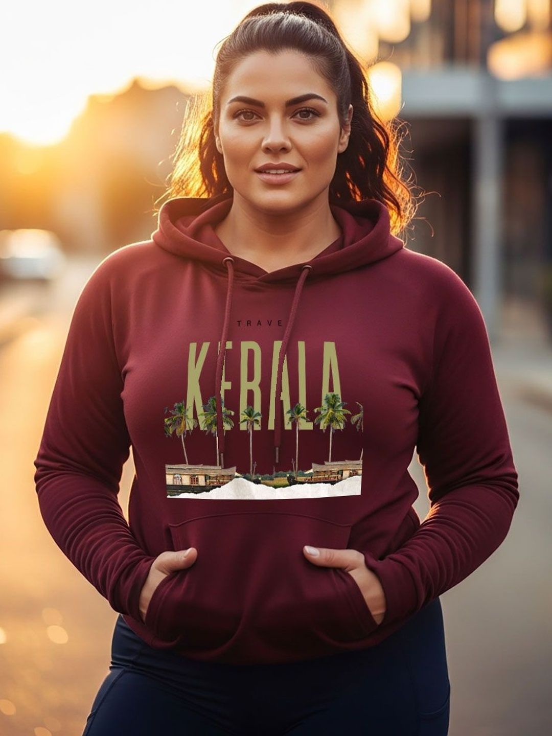 Moda Rapido Women Printed Hooded Sweatshirt