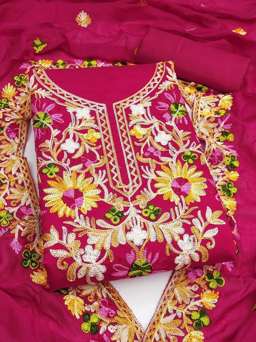 Rangtulika Ethnics Embroidered Unstitched Dress Material