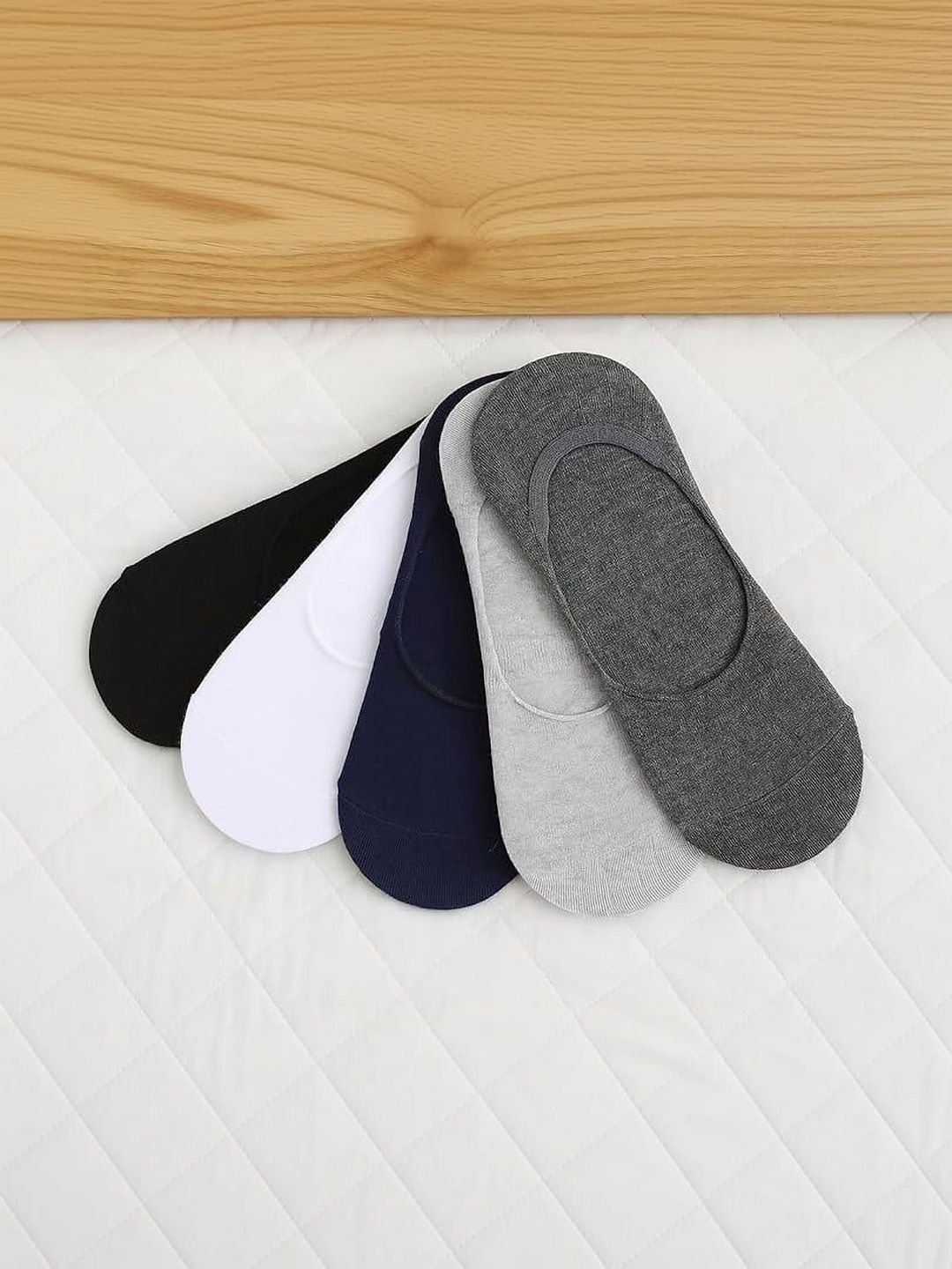 REDCARP Men Pack of 5 Cotton Shoe Liners Socks