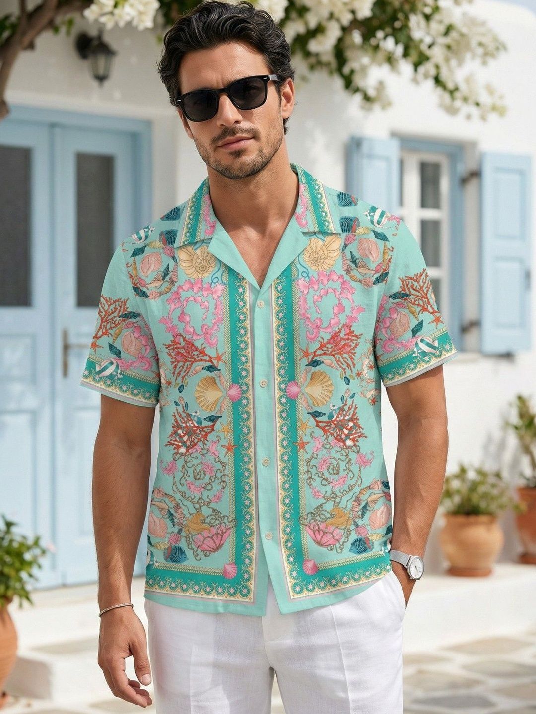 Stenfia Men Standard Printed Casual Shirt