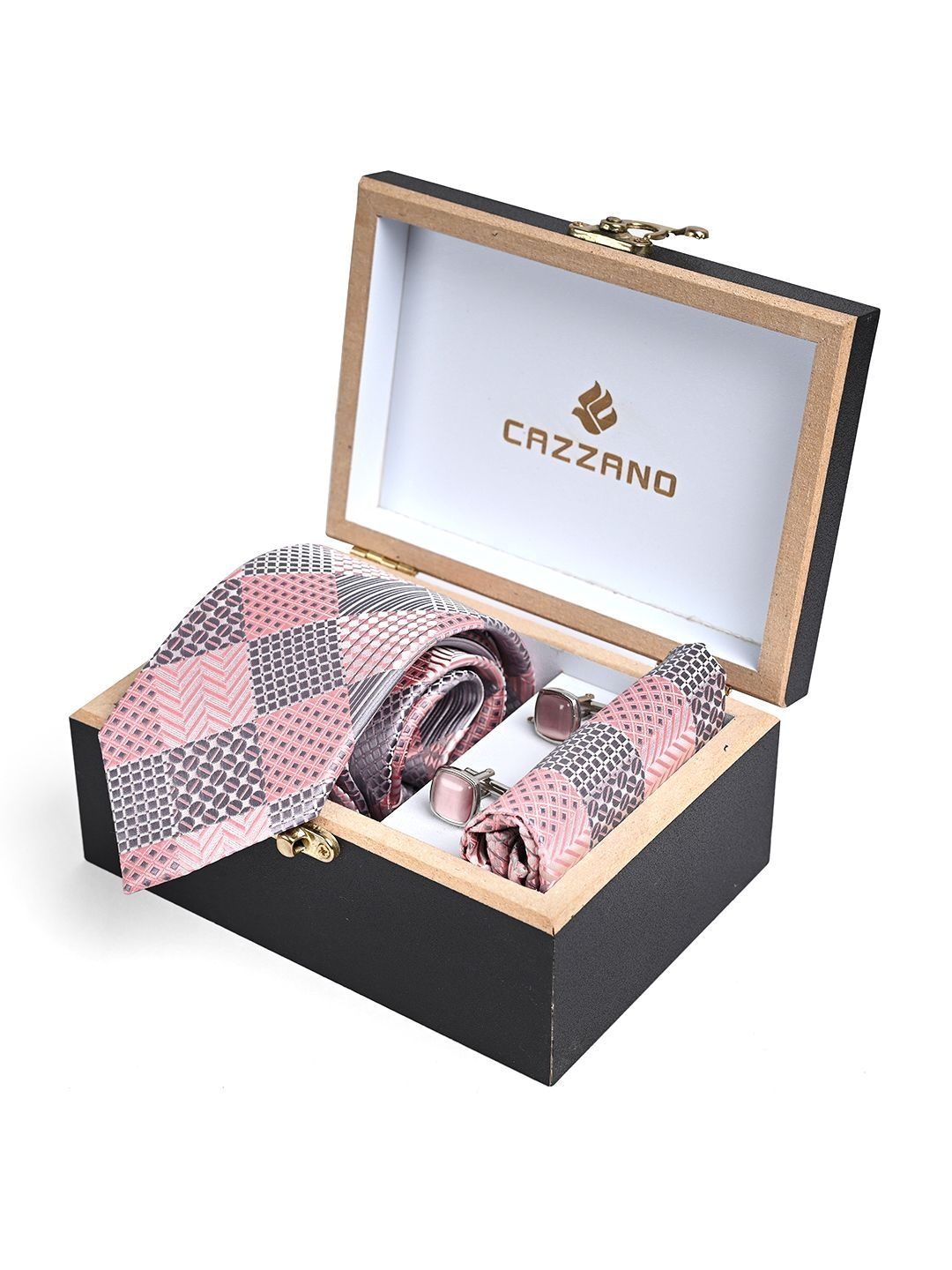 Cazzano Checked Ties & Cufflinks