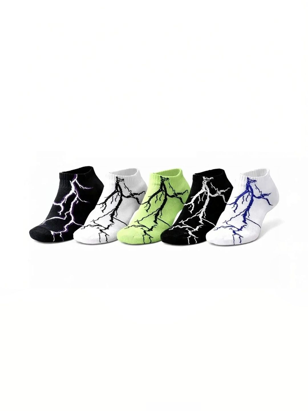 REDCARP Men Pack of 5 Cotton Patterned Ankle Length Socks