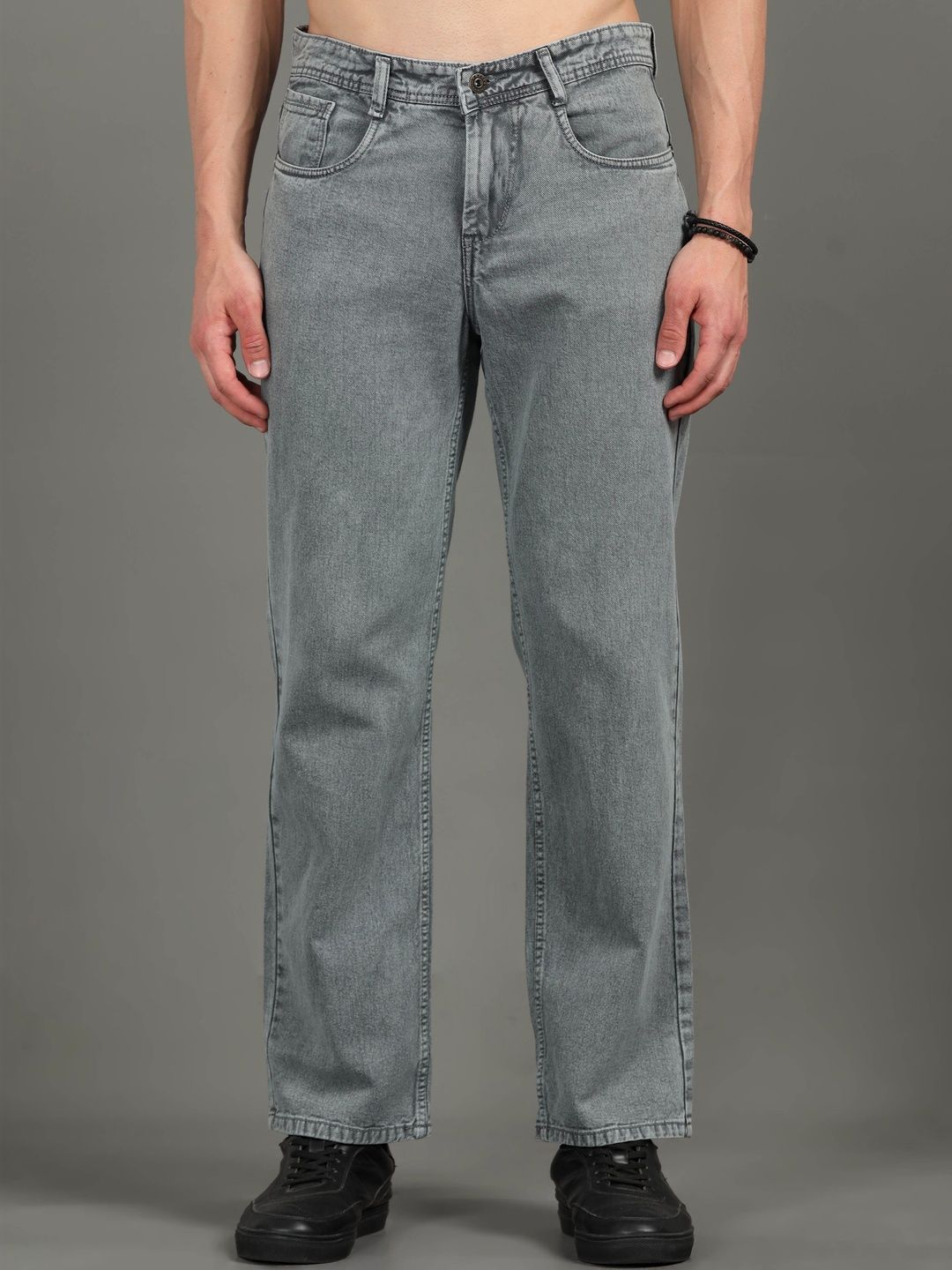 R.Code by The Roadster Life Co. Men Loose Mid-Rise Light Fade Jeans