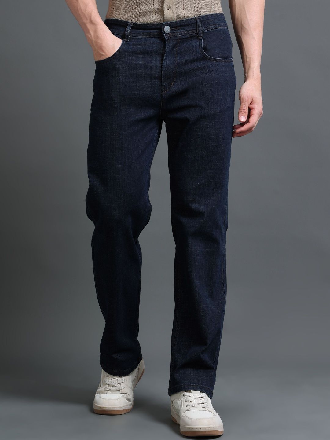 Kolor Fusion Men Loose Mid-Rise Stretchable Jeans