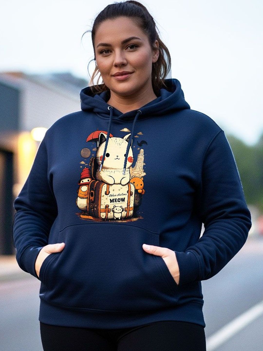 Moda Rapido Women Printed Hooded Sweatshirt