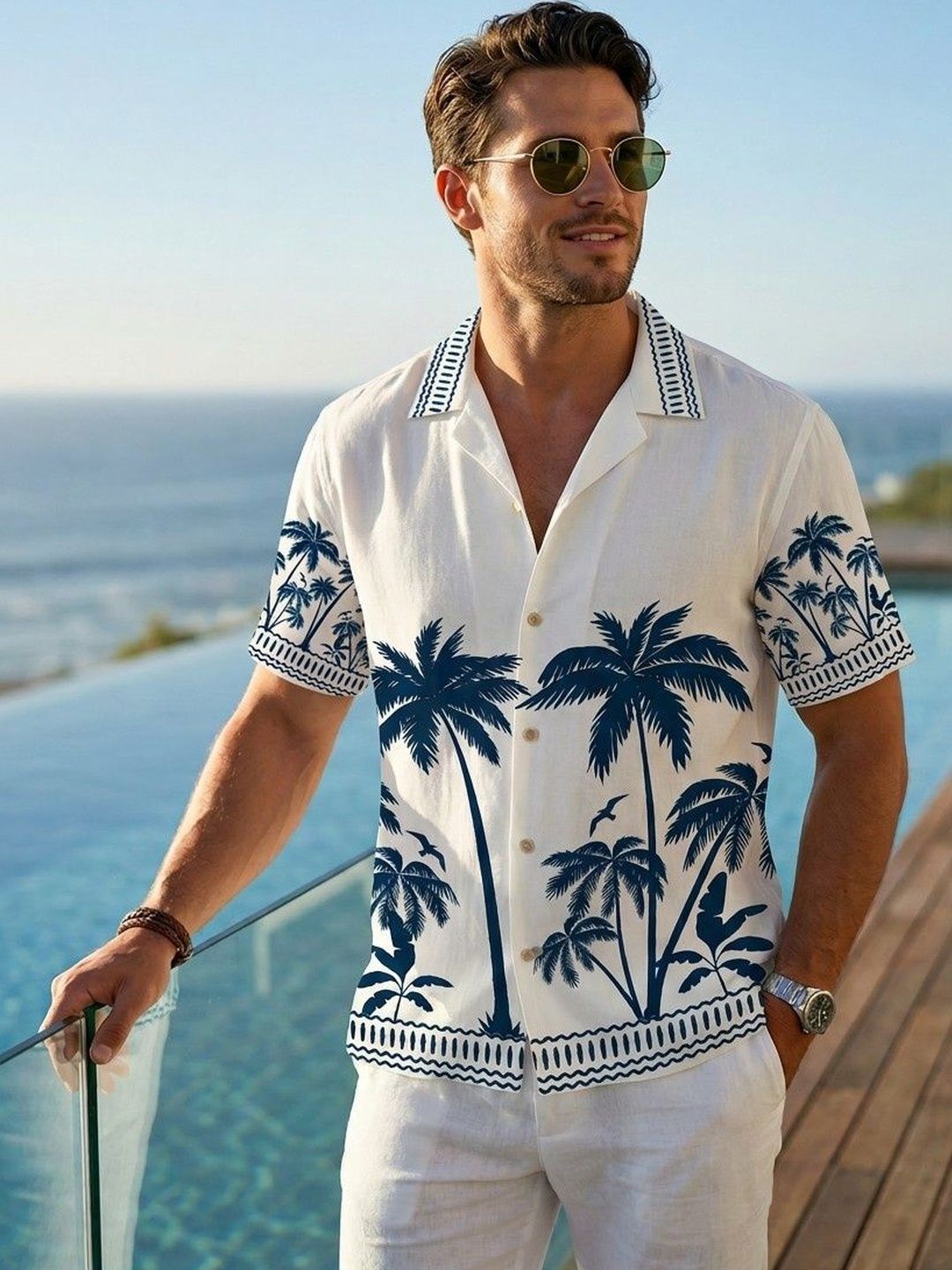 Stenfia Stenfia Men Standard Floral Printed Casual Shirt