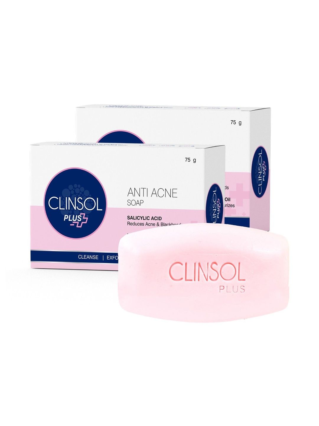 Leeford Set of 2 Clinsol Plus Soap With Salicylic Acid - 75 g Each
