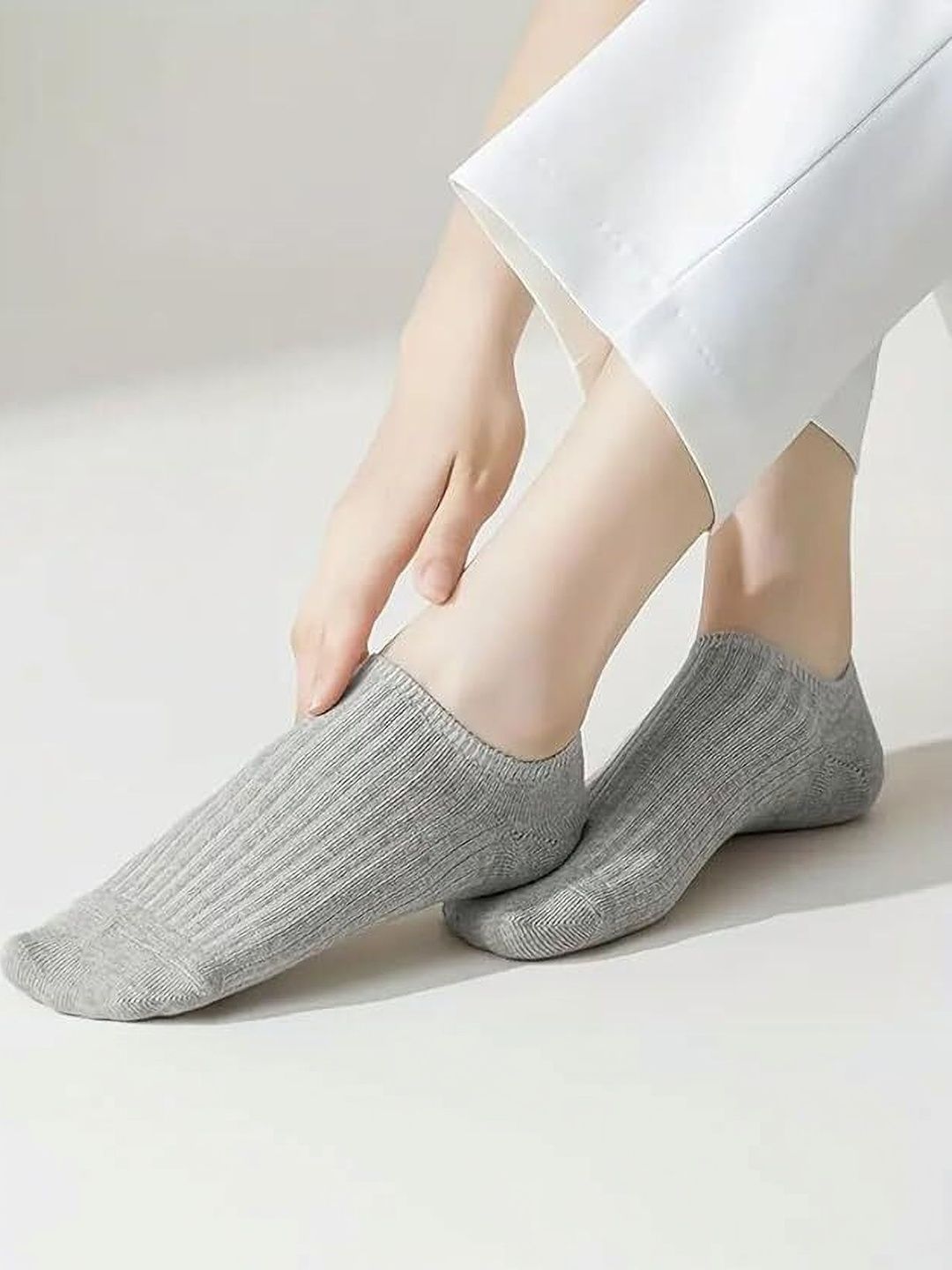 REDCARP Men Pack of 5 Cotton Patterned Shoe Liners Socks