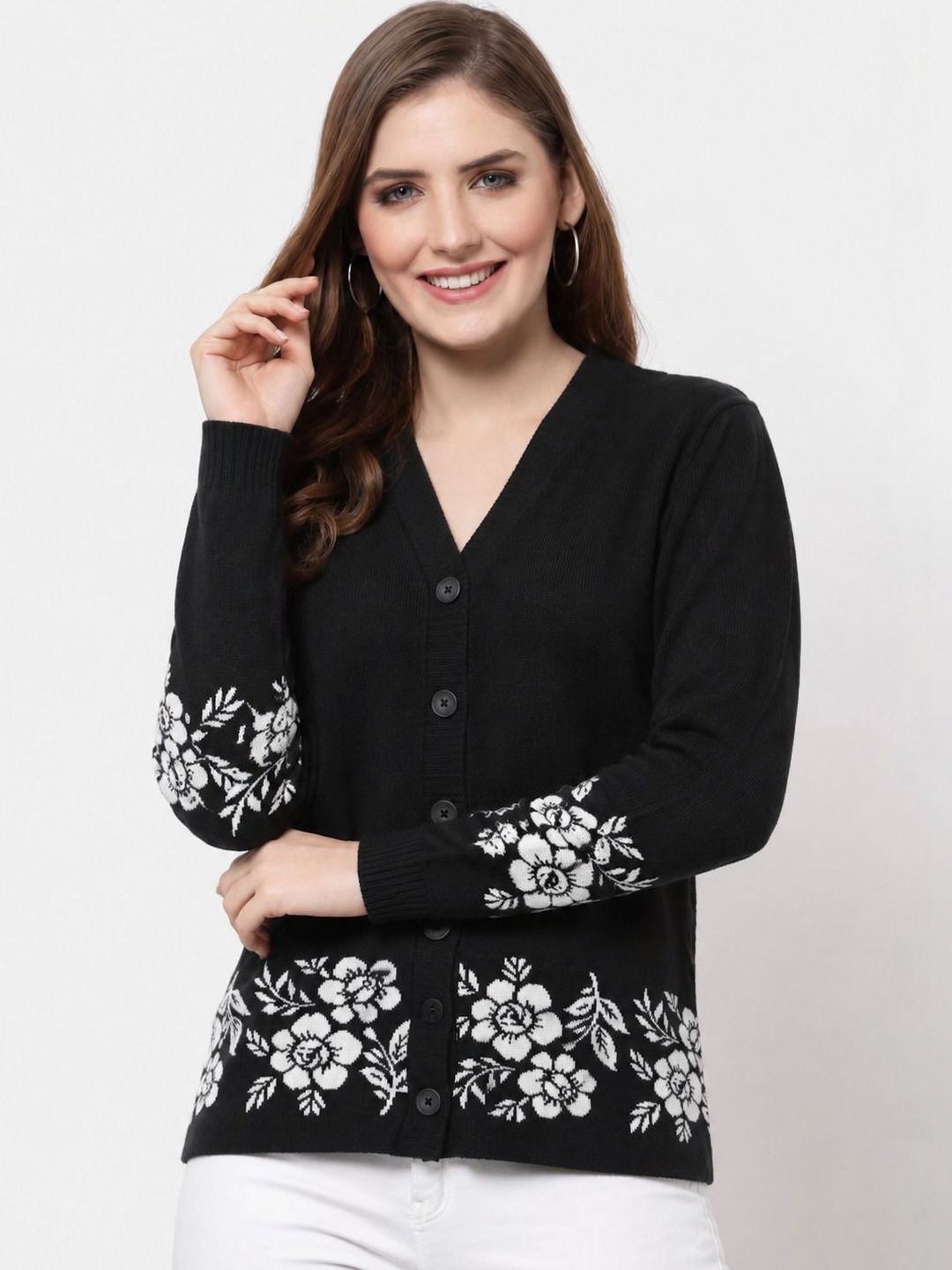 Kalt Kalt Women Floral Printed Cardigan