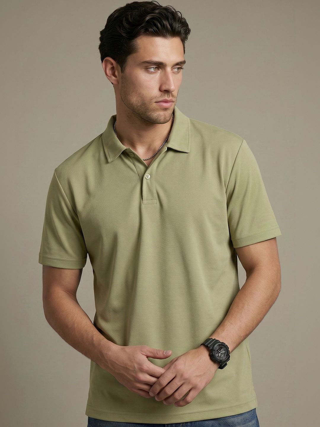 glitchez Men Polo Collar T-shirt