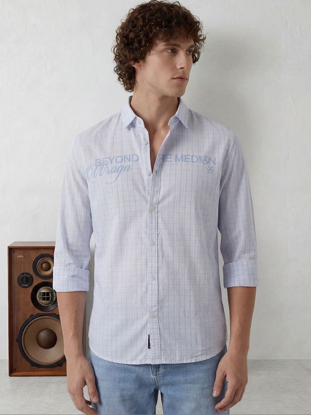 WROGN Men Comfort Checked Casual Shirt