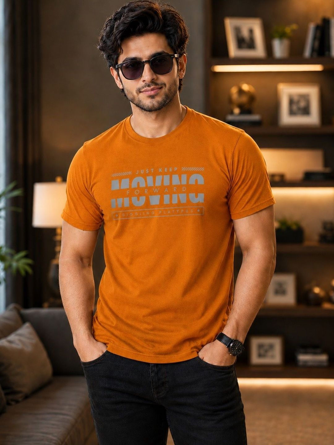 OCCULT Men Typography Printed Pure Cotton T-shirt