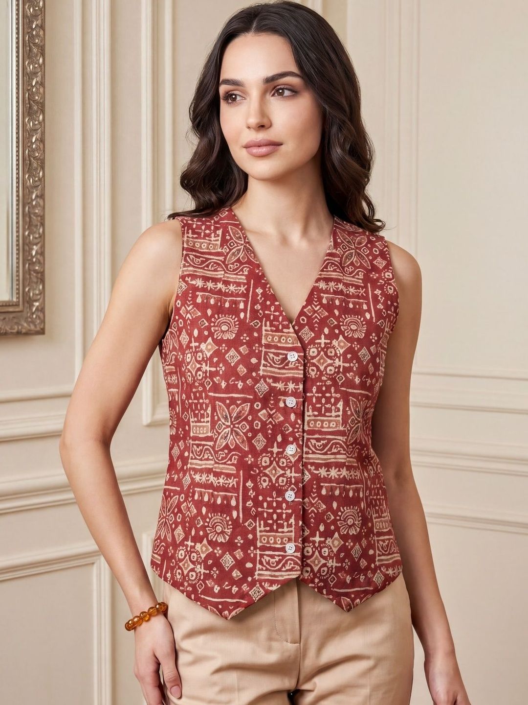 Klotden Print Ethnic Top