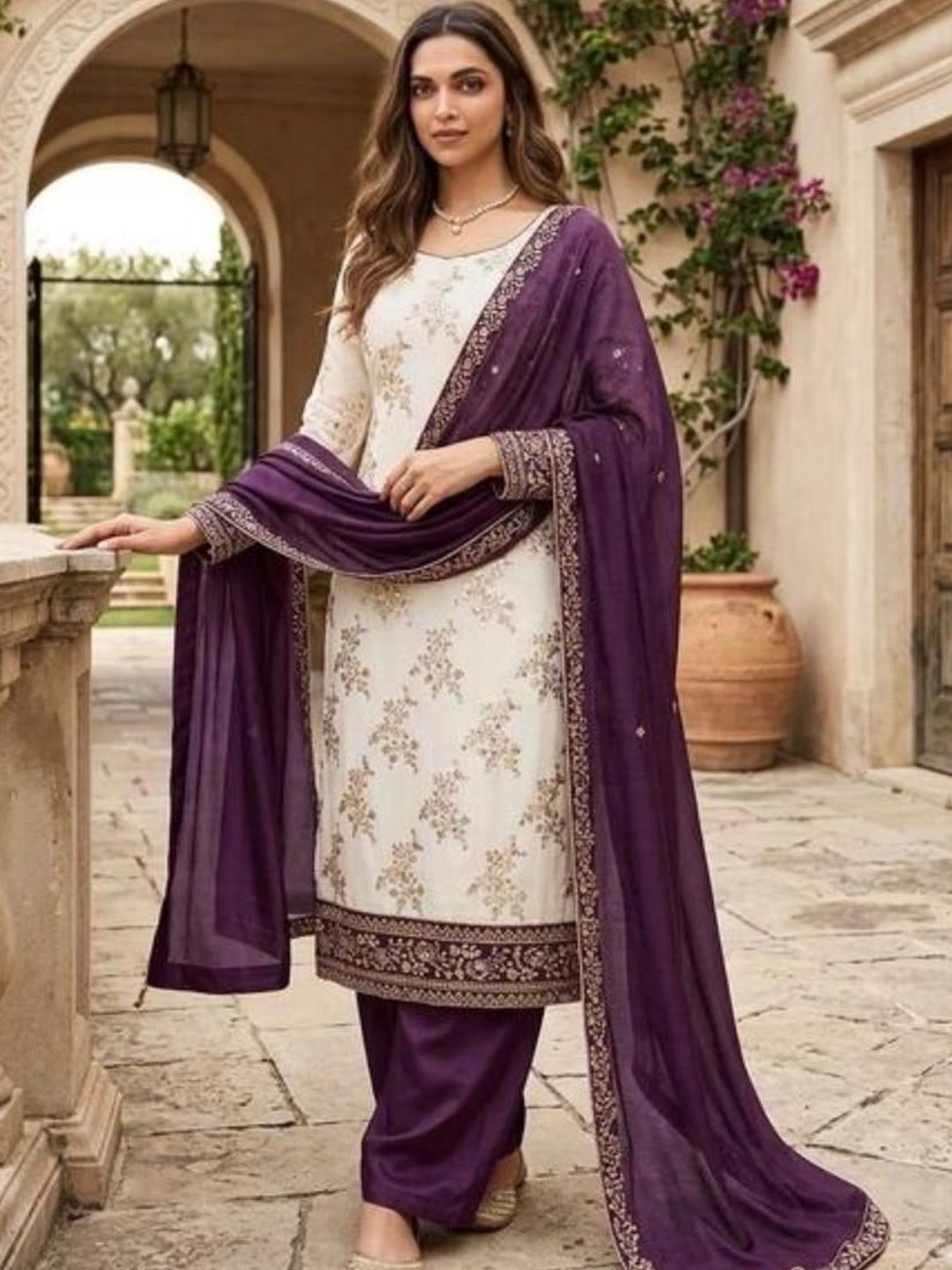 TRYSTON Embroidered Unstitched Dress Material