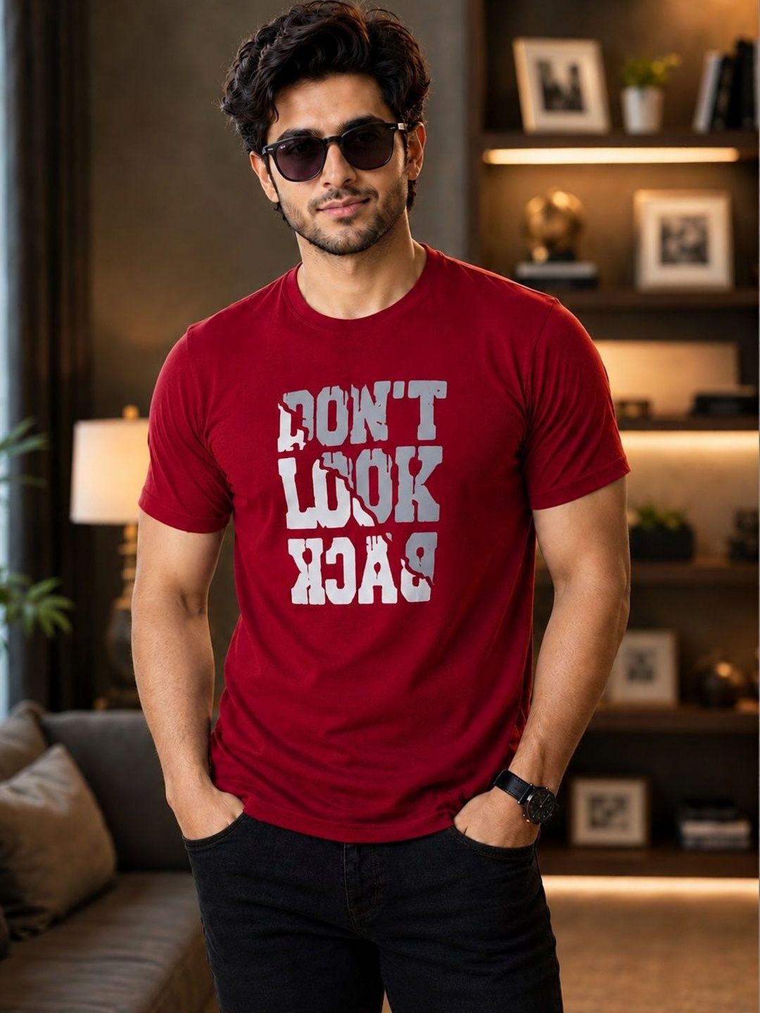 OCCULT Men Typography Printed Pure Cotton T-shirt