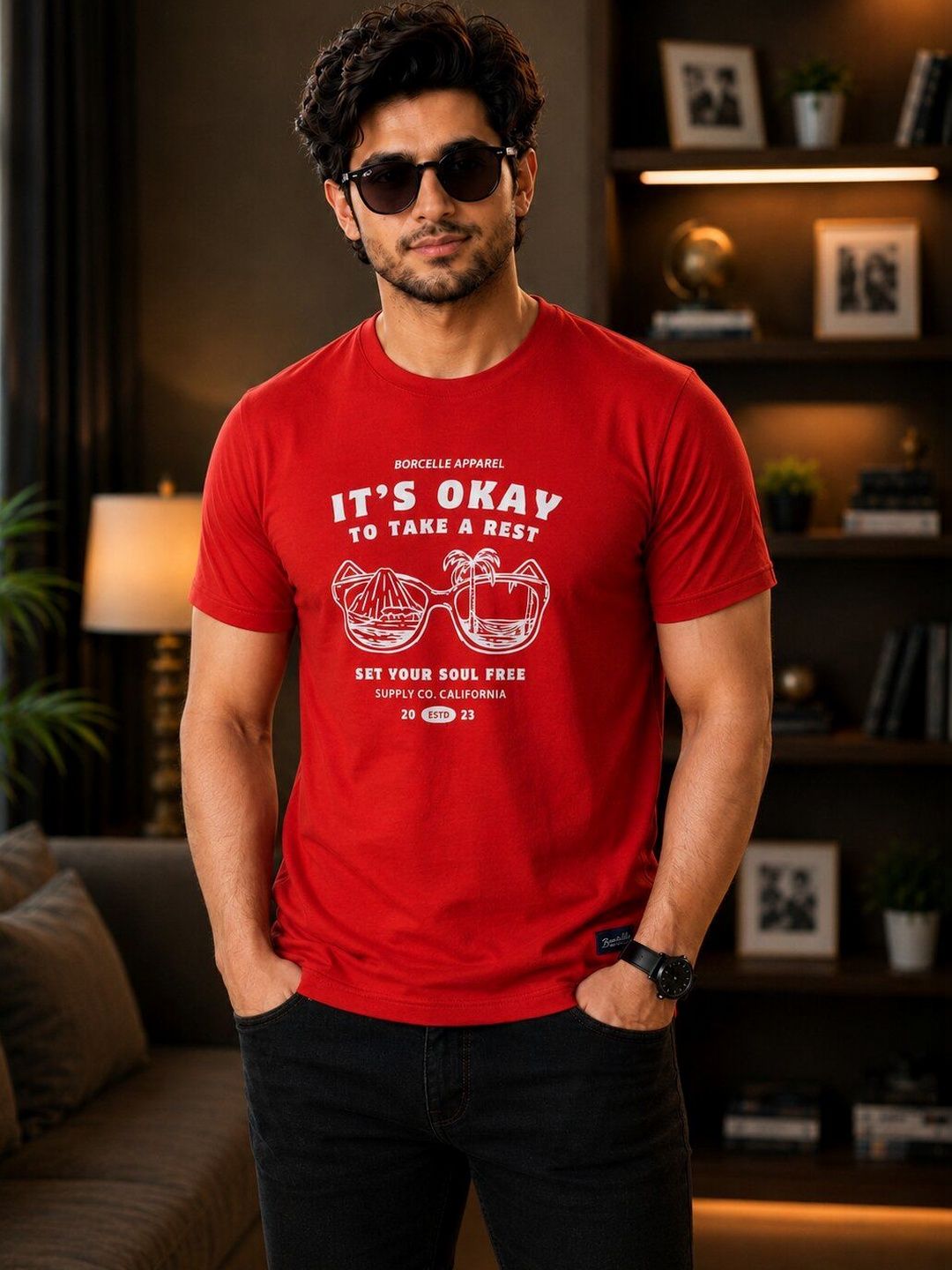 OCCULT Men Typography Printed Pure Cotton T-shirt
