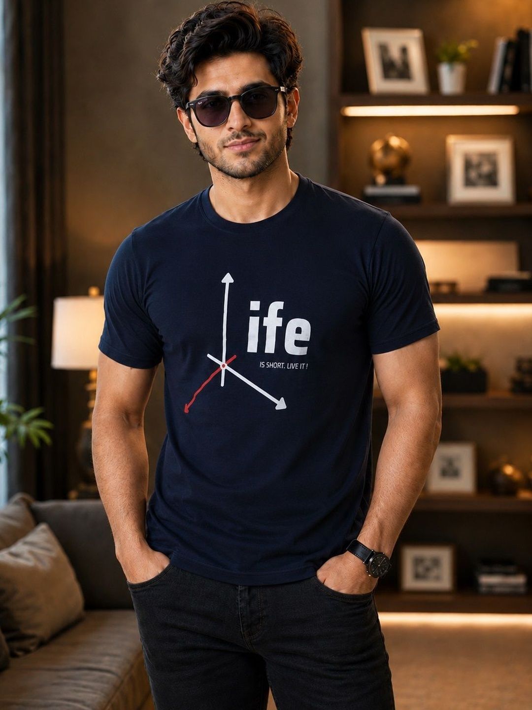 OCCULT Men Typography Printed Pure Cotton T-shirt
