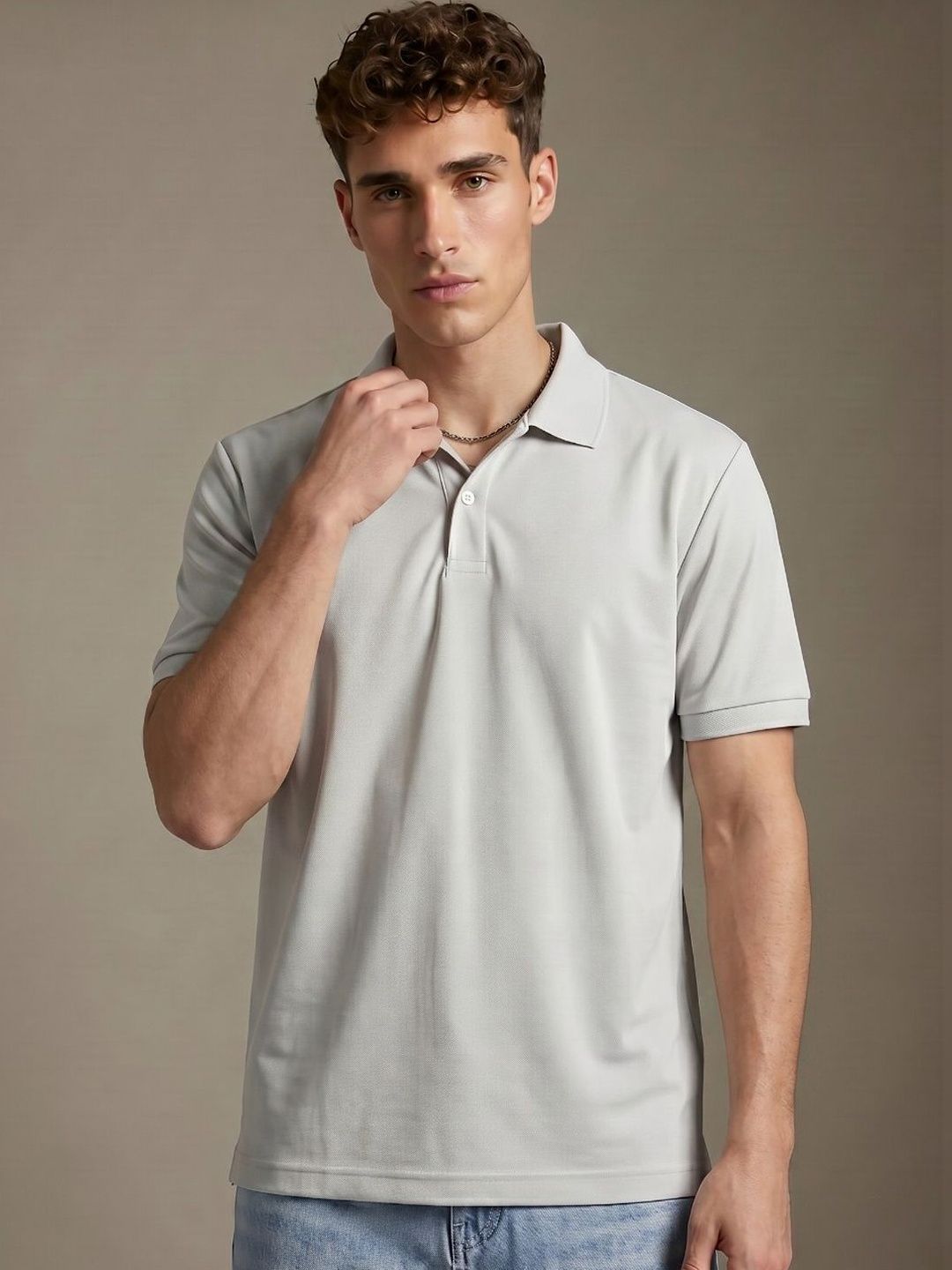 glitchez Men Polo Collar T-shirt