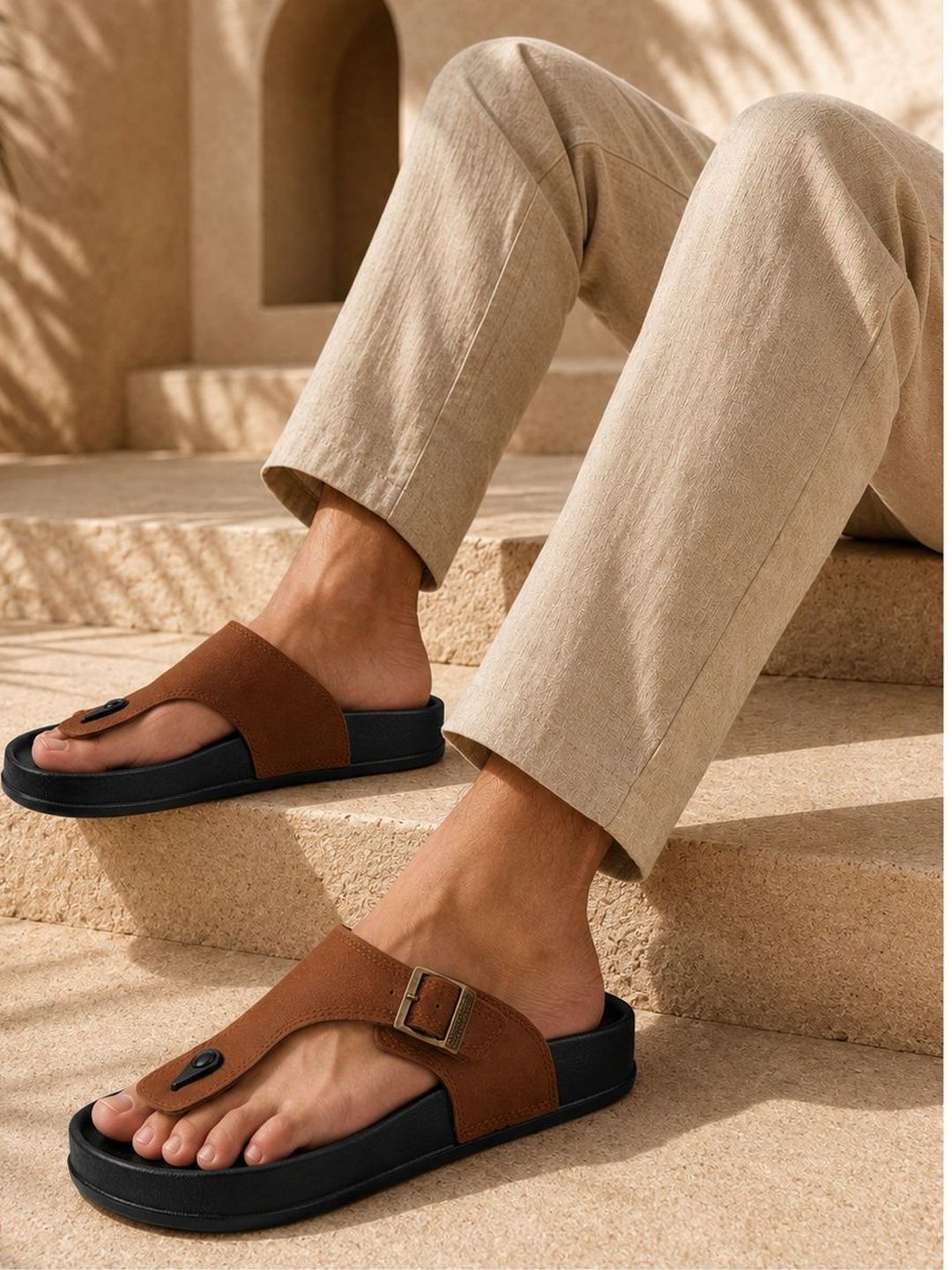 Mast & Harbour Men Thong Flip-Flops