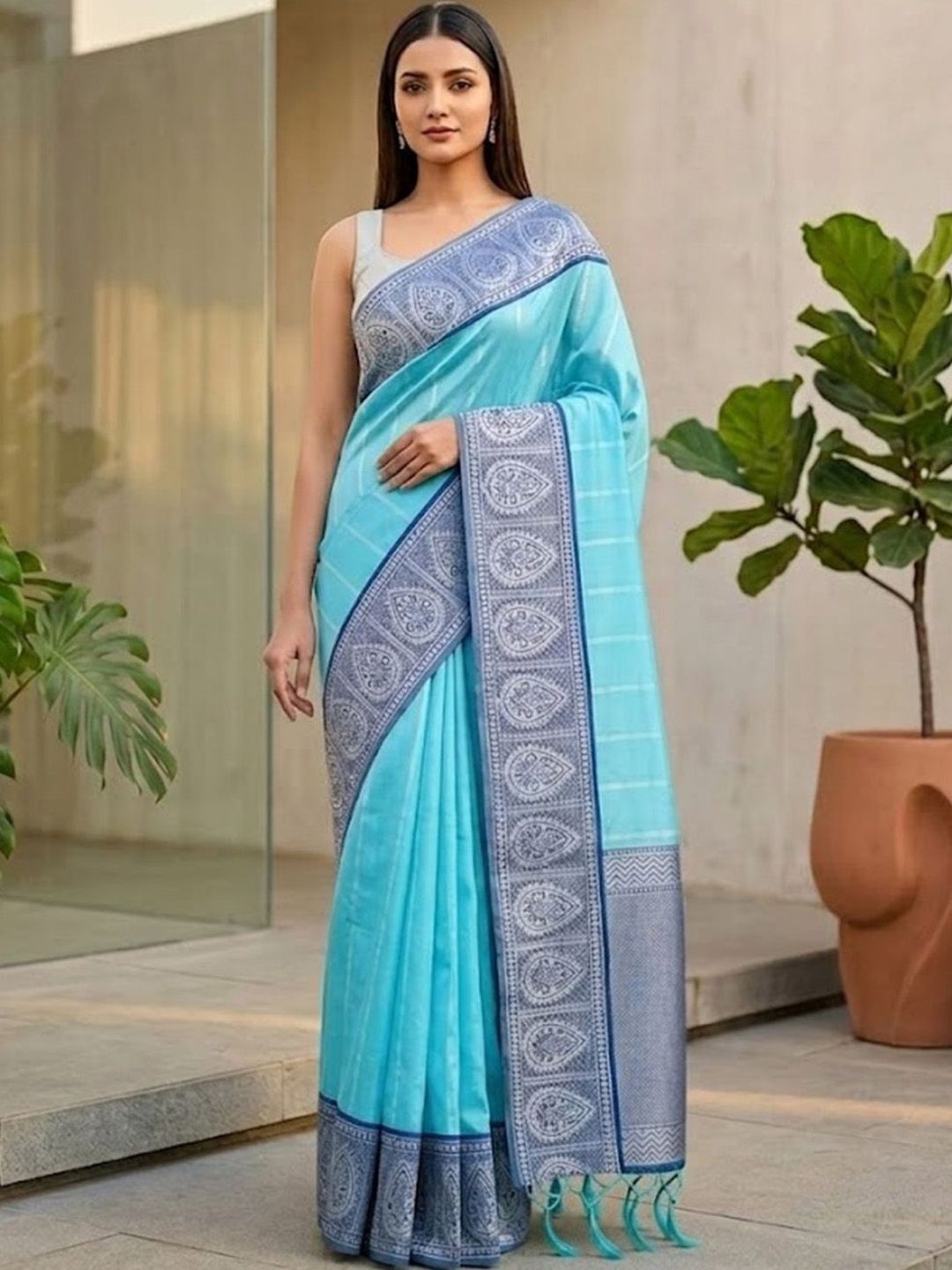 Ethnic Motifs Kanjeevaram Art Silk Saree Varanga Ethnic Motifs Zari Art Silk Kanjeevaram Saree