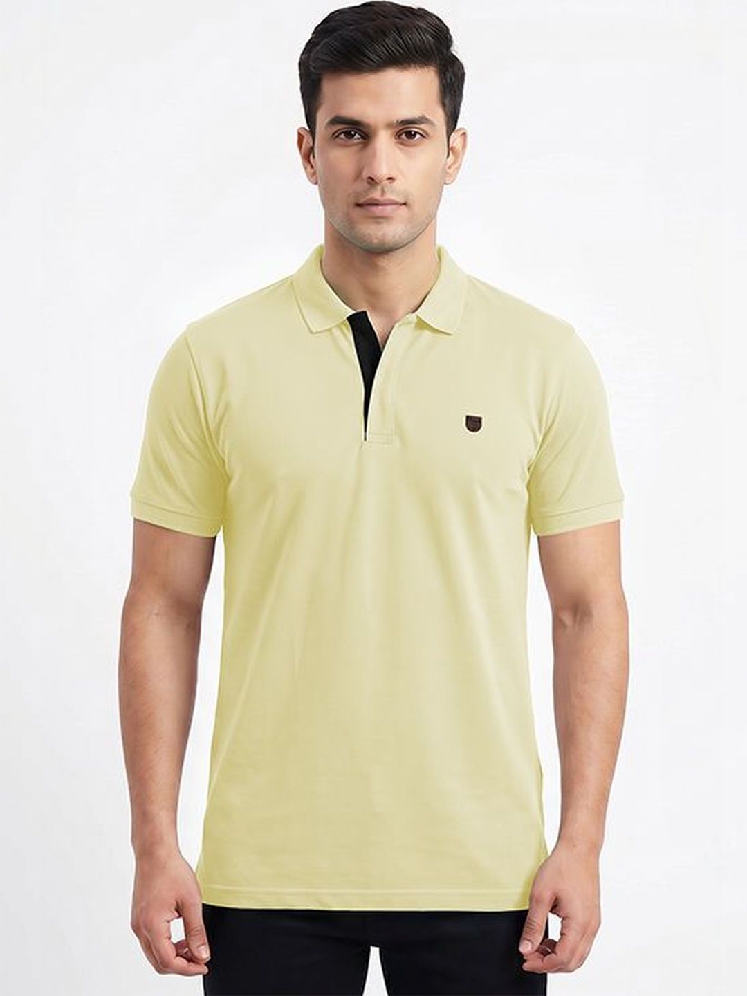 Plugin Men Polo Collar Pockets T-shirt