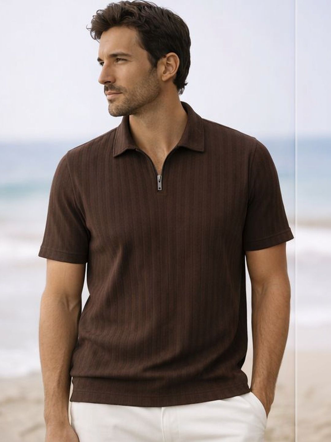 Style Go Men Polo Collar T-shirt