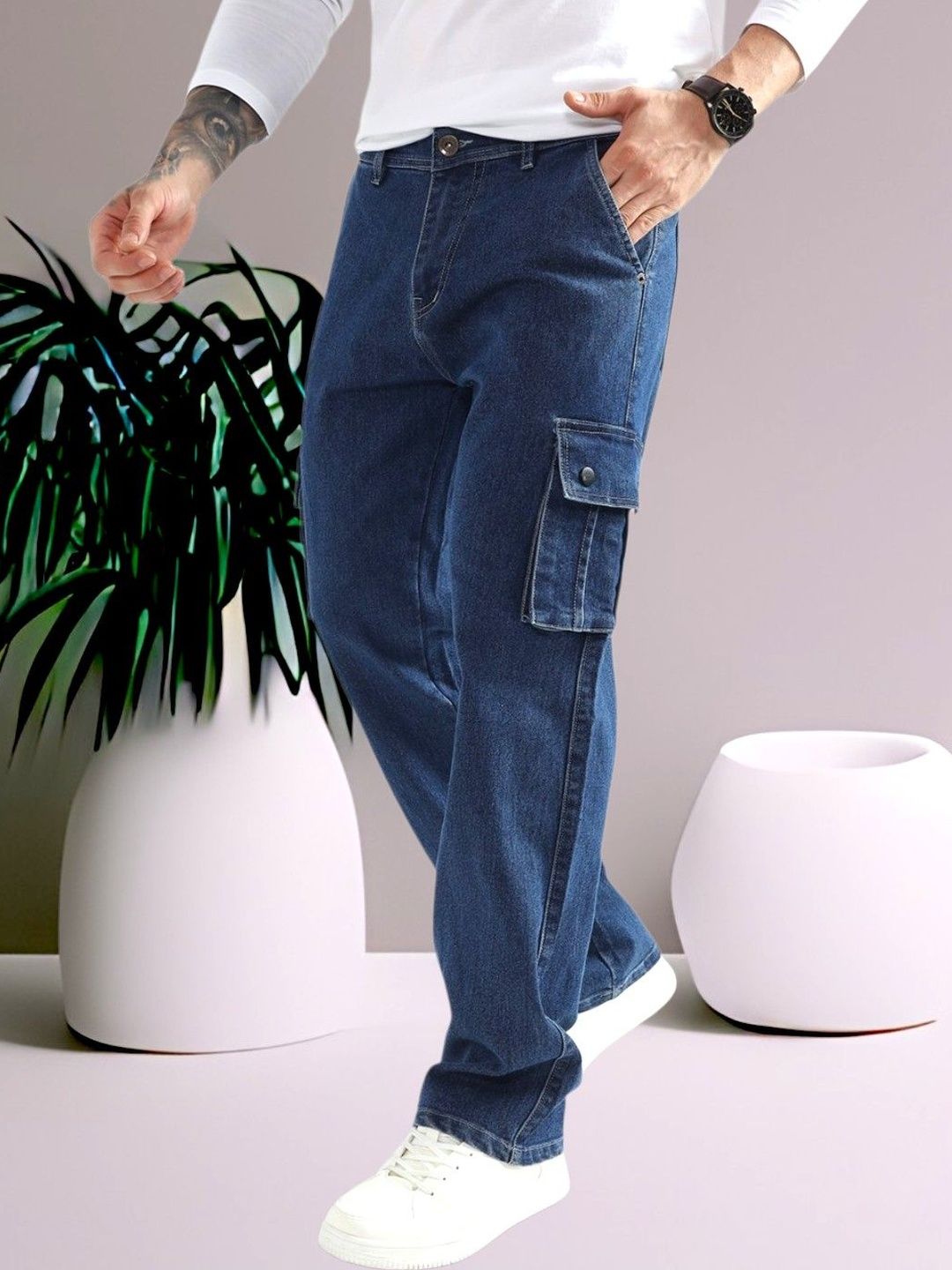 DENIMLOOK Men Relaxed Fit Mid-Rise Jeans