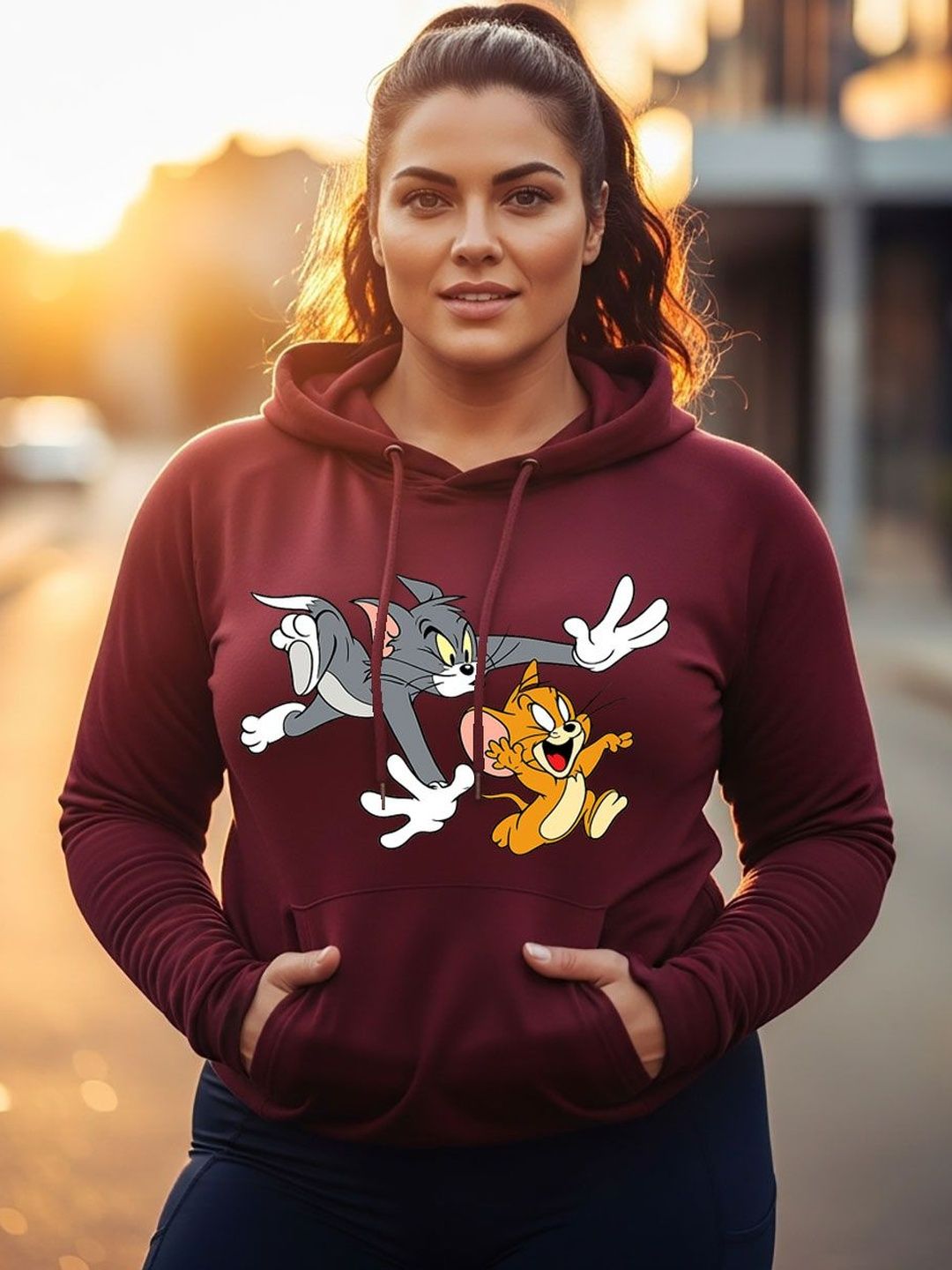 Moda Rapido Graphic Printed Hooded Full Sleeve Sweatshirt