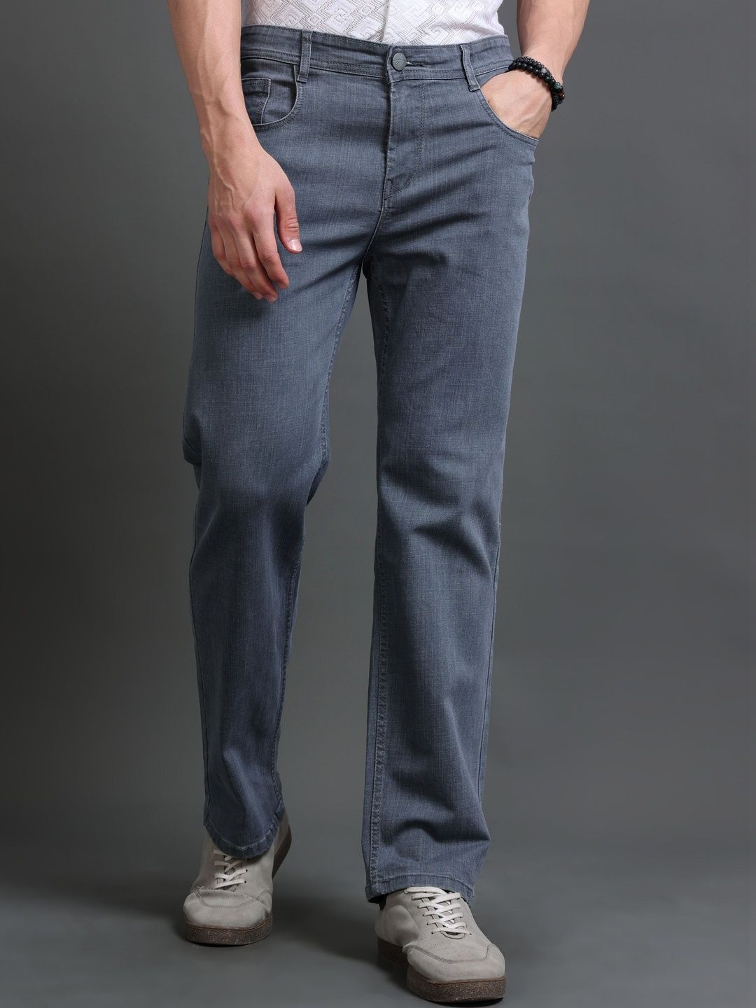 Kolor Fusion Men Loose Mid-Rise Stretchable Jeans