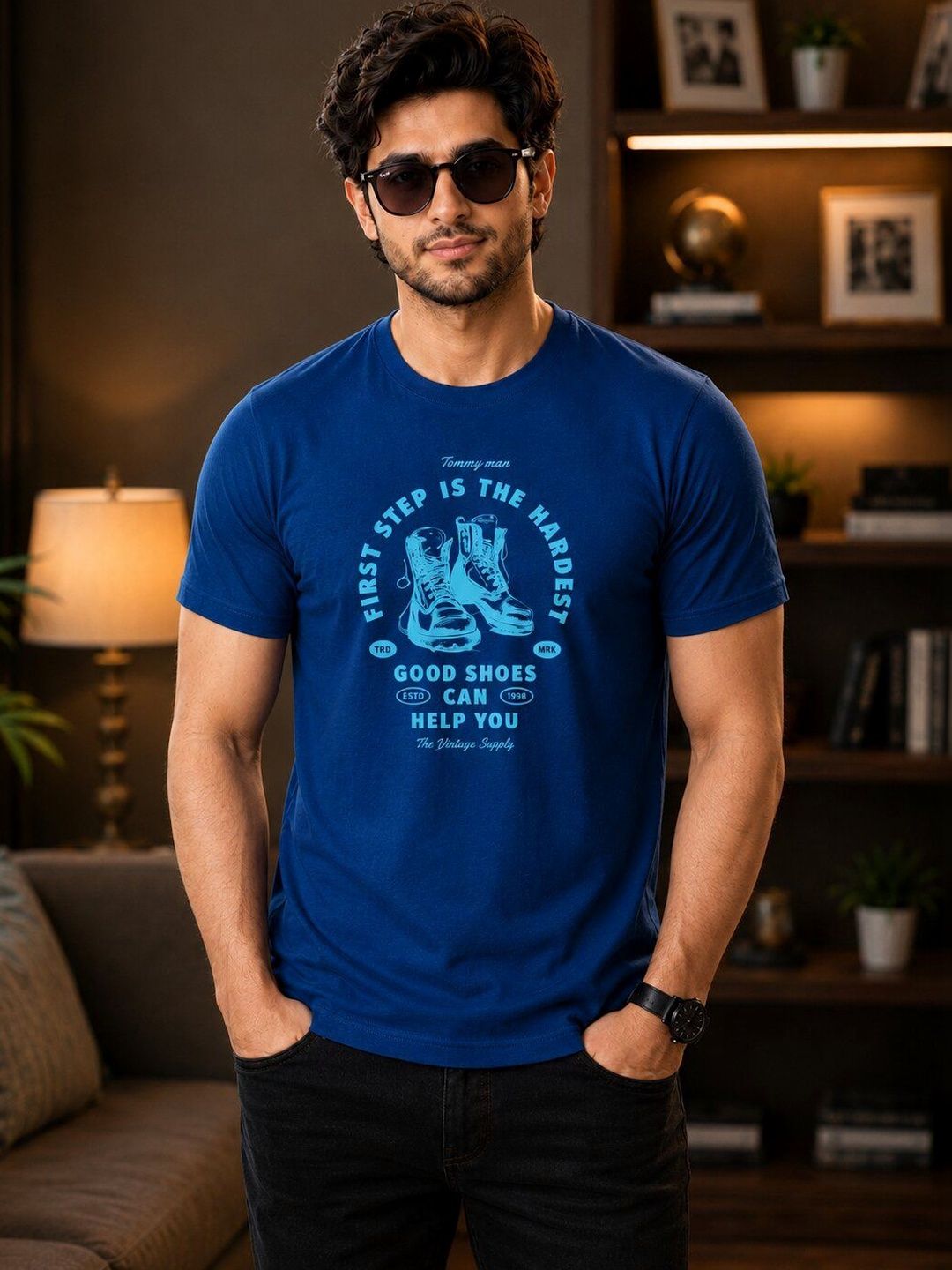 OCCULT Men Printed Pure Cotton T-shirt