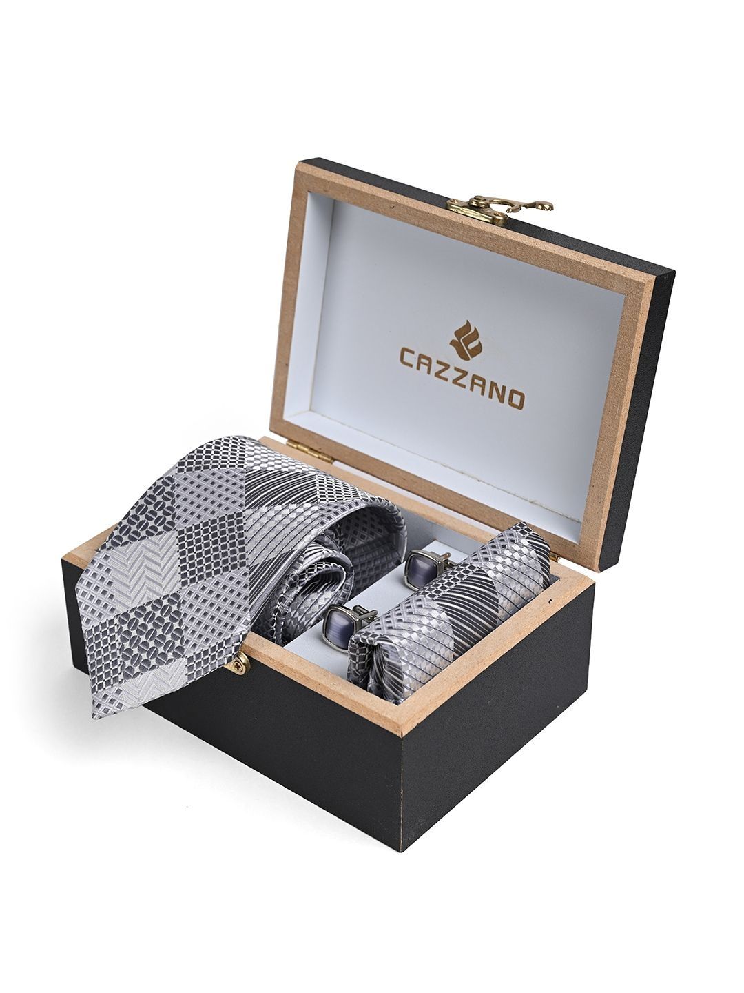 Cazzano Checked Ties & Cufflinks