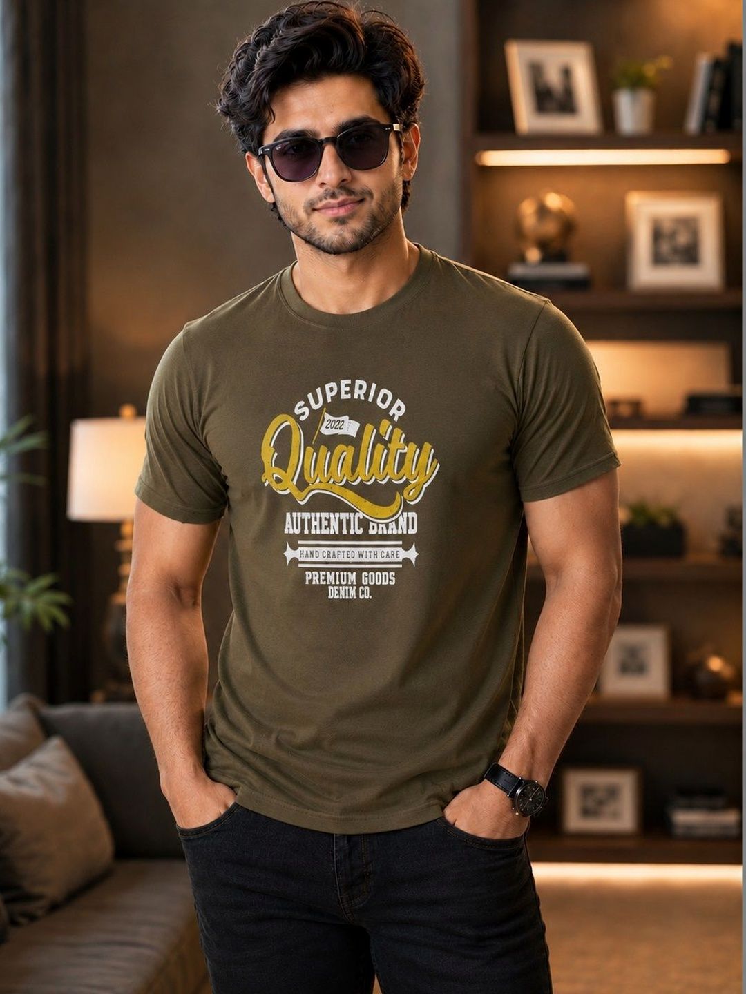 OCCULT Men Typography Printed Pure Cotton T-shirt