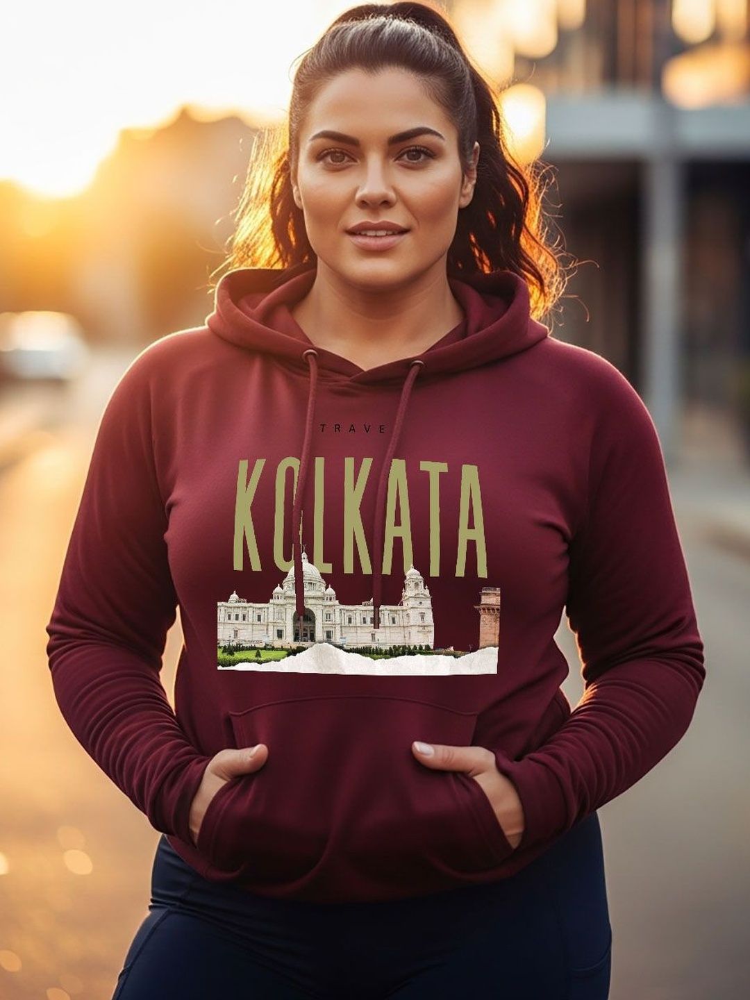 Moda Rapido Women Printed Hooded Sweatshirt
