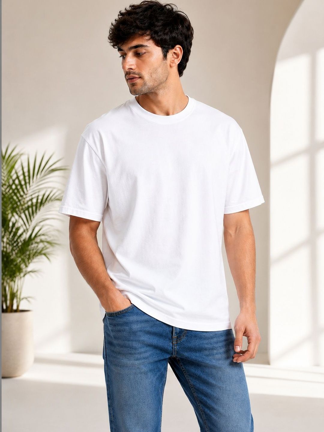 Elysian closet Men Pure Cotton T-shirt