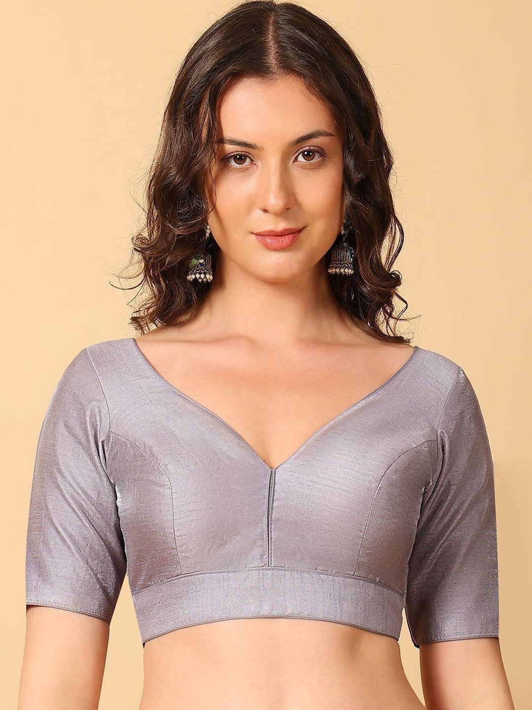 Anouk Anouk Solid Saree Blouse