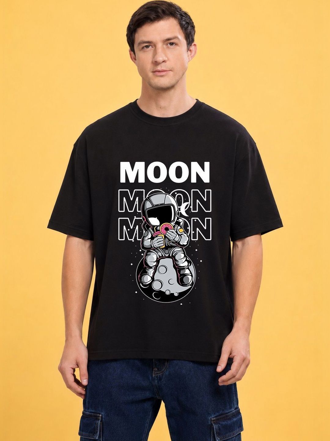 FALTU.CO Men Printed Pure Cotton T-shirt