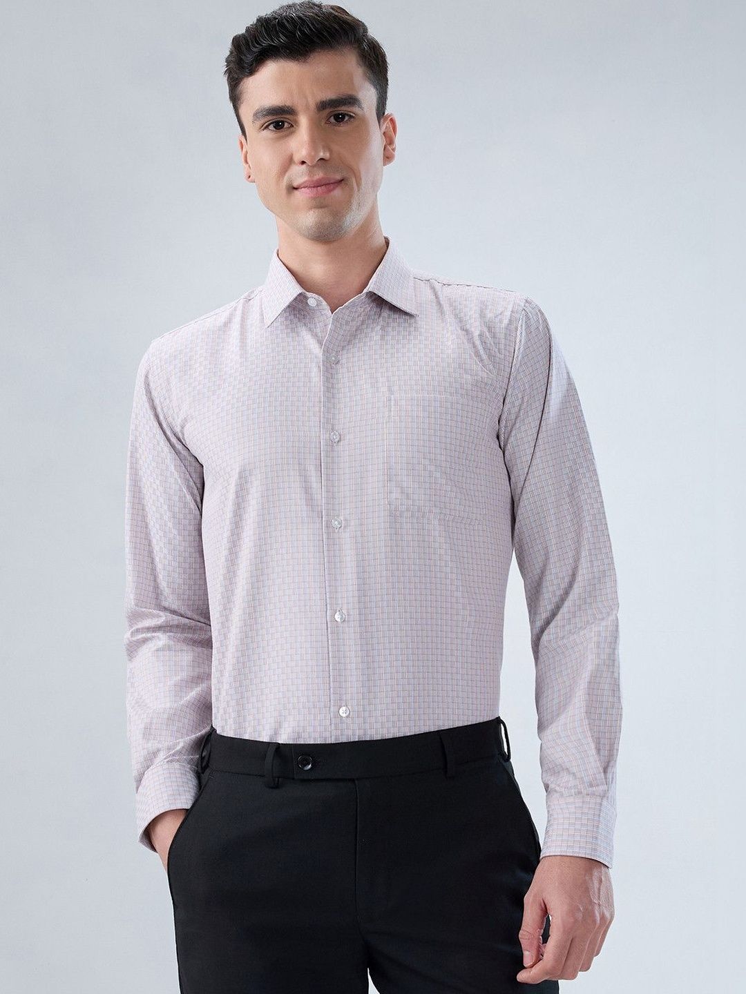 Park Avenue Men Slim Fit Checked Formal Shirt