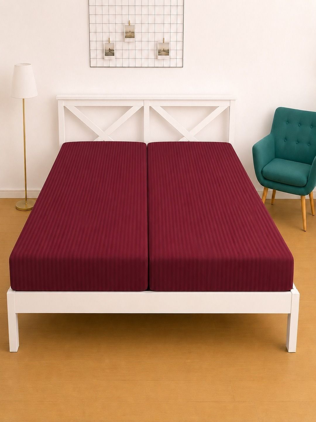 Aura Aura White Polycotton Stain Resistant Mattress Protector